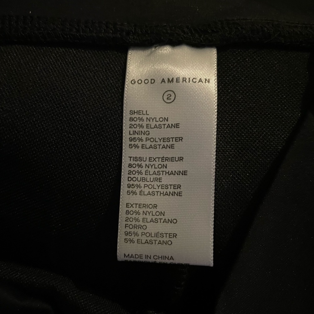 NWOT Good American Sculpt  Biker Shorts in Black Size M - Picture 4 of 6